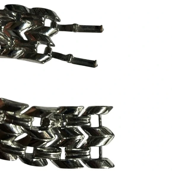 NEW Wide Silver Chain Link Bracelet 7" Silver Link Bracelet - Picture 6 of 8